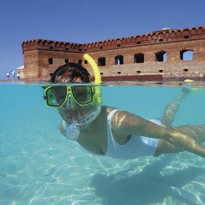 Snorkeling in a national park in the U.S. is a rare opportunity. Dry Tortugas National Park in the Florida Keys is so unique.